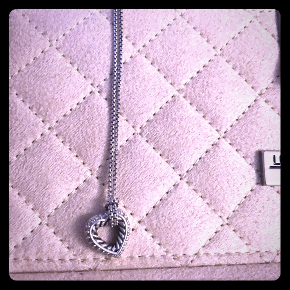 David Yurman Diamond Heart Pendant Necklace